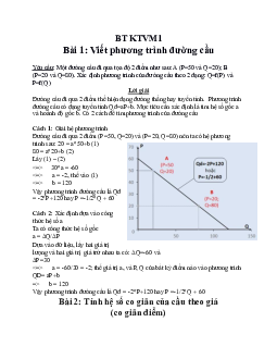 Bài tập kinh tế vi mô