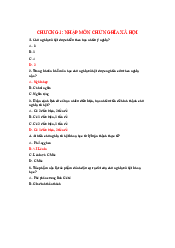 Câu hỏi Trắc nghiệm Chương 1 môn Chủ nghĩa xã hội khoa học | Trường Đại học Mở Thành phố Hồ Chí Minh