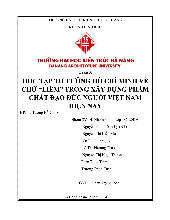 Bài thuyết trình về chữ "Liêm" môn Tư tưởng Hồ Chí Minh | Trường Đại học Kiến trúc Đà Nẵng