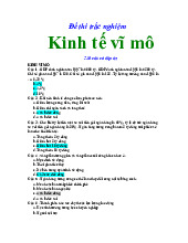 TOP 240 câu trắc nghiệm kinh tế vĩ mô | Đại học Kinh tế Thành phố Hồ Chí Minh