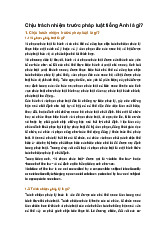 Chịu trách nhiệm trước pháp luật tiếng Anh là gì?