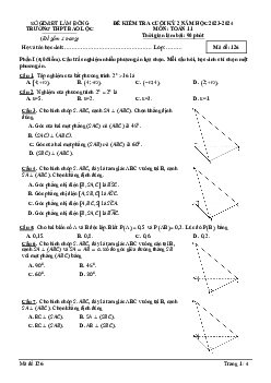 Đề cuối kỳ 2 Toán 11 năm 2023 – 2024 trường THPT Bảo Lộc – Lâm Đồng
