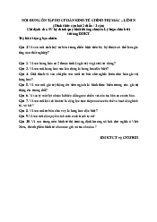 Nội dung ôn tập học phần Kinh tế chính trị Mác Lênin | Trường Đại học Kinh tế, Đại học Quốc gia Hà Nội