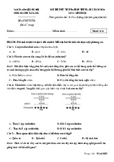 Đề thi thử tốt nghiệp THPT 2025 môn Sinh học lần 2 trường THPT Hải Lăng, Quảng Trị