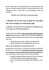 Đoạn văn từ 3-5 câu Tả ngoại hình một người bạn có ít nhất một câu ghép | Văn mẫu 5