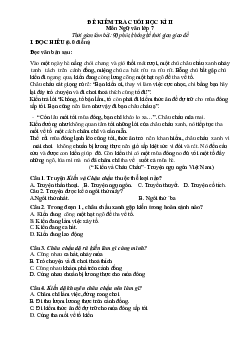 Đề thi học kỳ 2 Văn 7 Cánh diều ( có đáp án và ma trận )