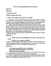 Bài tập và nhận định Môn Luật quốc tế | Trường Đại học Luật Hà Nội
