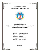 Quan điểm của Mác Ăng-ghen về vật chất và sự vận dụng của Nguyễn Thị Thanh Hằng | Tiểu luận môn triết học mác lênin