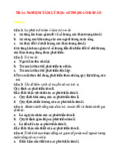 Trắc Nghiệm Tâm Lý Học Sư Phạm Có Đáp Án | Đại học Nội Vụ Hà Nội