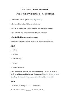 Tiếng Anh 8 Unit 3 3b Grammar trang 40 41