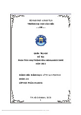 Tiểu luận Phân tích Hoạt động Highlands Coffee (2020-2022) môn Quản trị học - Trường Đại học Văn Hiến.