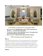 Đoạn văn tiếng Anh miêu tả căn phòng (31 mẫu)