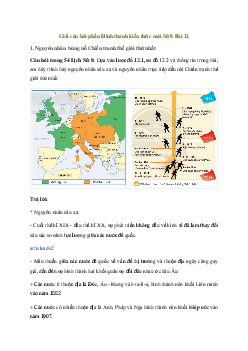 Lịch sử 8 Bài 12: Chiến tranh thế giới thứ nhất 1914 - 1918 - Chân trời sáng tạo