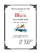 Báo cáo thực hành - Các kỹ thuật cơ bản và hiệu ứng nhiệt môn Hóa học đại cương | Trường Đại học Duy Tân