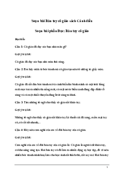 Soạn bài Bàn tay cô giáo (trang 114) | Tiếng Việt lớp 3 Cánh diều