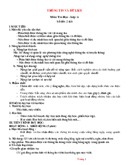 Giáo án Tin Học 6 kết nối tri thức cả năm phương pháp mới-Bộ 2