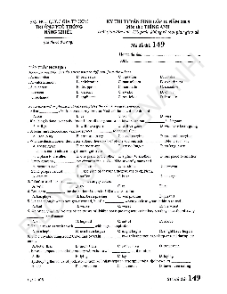 Đề thi vào 10 Chuyên Tiếng Anh Phổ thông năng khiếu Hồ Chí Minh năm 2008