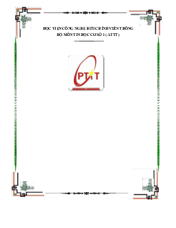 Bài tập môn Tin học cơ sở nội dung bằng tiếng Anh | Học viện Công nghệ Bưu chính Viễn thông