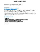 Ôn tập Lý thuyết PHÁP LUẬT ĐẠI CƯƠNG - Năm nhất - Chương 1 & 2