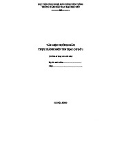 Tin học cơ sở 1 full lí thuyết năm 2021-2022