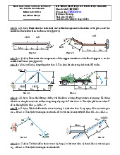 Đề thi cuối kỳ học kỳ I năm học 2018-2019 môn: cơ lý thuyết | Trường Đại Học Sư Phạm Kỹ Thuật Thành Phố Hồ Chí Minh
