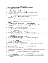 Unit 5 - Traffic Safety and Laws Practice Activities môn English | Trường Đại học Khoa học Tự nhiên, Đại học Quốc gia Thành phố Hồ Chí Minh