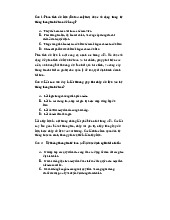 Câu hỏi trắc nghiệm môn Hệ thống Thông tin trong Kế toán| Trường Đại học Công nghiệp Thành phố Hồ Chí Minh