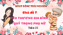 Giáo án điện tử Hoạt động trải nghiệm 3 Chân trời sáng tạo: Tuần 25