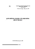 Quy chế hoạt động của Hội đồng quản trị MẪU - Luật kinh tế | Trường đại học Luật, đại học Huế