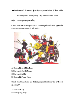 Đề thi học kì 2 môn Lịch sử - Địa lí 6 năm 2022 - 2023 sách Cánh diều | đề 5