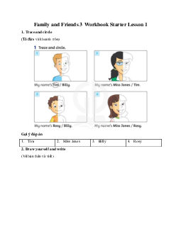 Family and Friends 3 Workbook Starter Lesson 1