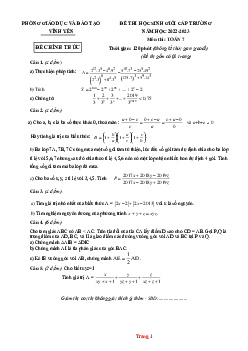 TOP 10 đề thi học sinh giỏi toán lớp 7 cấp trường năm 2023 (có đáp án)