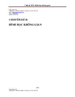 Hình học không gian – Đặng Thành Nam Toán 12