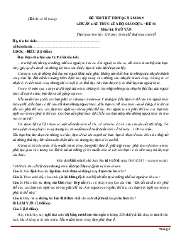 Bộ đề thi thử THPT Quốc Gia môn Văn năm 2019 (có đáp án và lời giải)