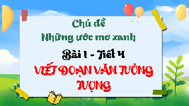Giáo án điện tử Tiếng Việt 4 Tập làm văn Chân trời sáng tạo: Luyện tập viết đoạn văn tưởng tượng