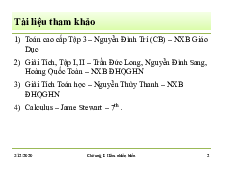 Bài giảng Chương I: Hàm nhiều biến - Giải tích 2 | Trường Đại học Công nghệ, Đại học Quốc gia Hà Nội