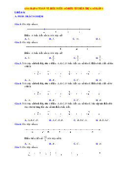 Các dạng toán về biểu diễn số hữu tỉ trên trục số toán lớp 7 (có lời giải chi tiết)