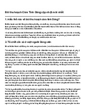 Bài thu hoạch Cảm Tình Đảng cập nhật mới nhất