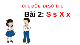 Giáo án điện tử Tiếng việt 1 bài 2 Chân trời sáng tạo: Học vần: S, s, X, x