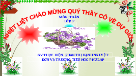 Giáo án điện tử Toán 3 Chương 2 Cánh diều: Nhân với số có một chữ số (không nhớ)