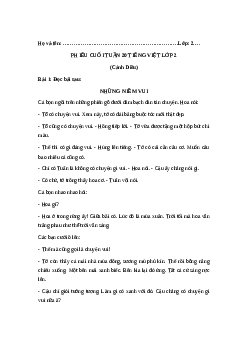 Phiếu Bài tập cuối tuần tiếng Việt lớp 2 học kì 2 | Cánh diều Tuần 20 cơ bản