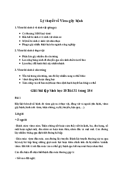 Sinh học 10 Bài 31: Virus gây bệnh sách Chân Trời Sáng Tạo