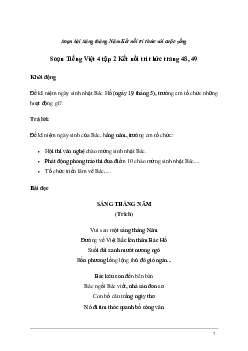 Soạn bài Đọc: Sáng tháng Năm | Kết nối tri thức