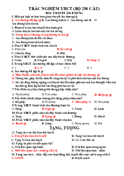 Câu hỏi trắc nghiệm ôn tập môn Dược học cổ truyền có đáp án