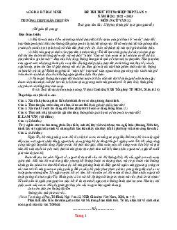 Đề thi thử THPT Quốc gia 2023 môn Ngữ văn trường THPT Hàn Thuyên lần 2 (có đáp án)