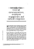 Introduction - Internal communications - employee engagement and cultural integration - Tài liệu tham khảo môn Tiếng anh ( TA8 ISW) | Đại học Hoa Sen