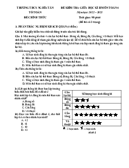 Đề giữa học kì 2 Toán 6 năm 2022 – 2023 trường THCS Nghĩa Tân – Hà Nội