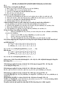 Đề cương ôn tập môn Kinh tế học