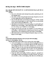 Bài Tập Chương 2: Triết Lý Kinh Doanh | Môn Văn hóa kinh doanh và khởi nghiệp - Đại học Bách Khoa Hà Nội