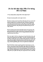 Top 25 câu hỏi thảo luận Môn Tư tưởng Hồ Chí Minh| Đại học Kinh Tế Quốc Dân